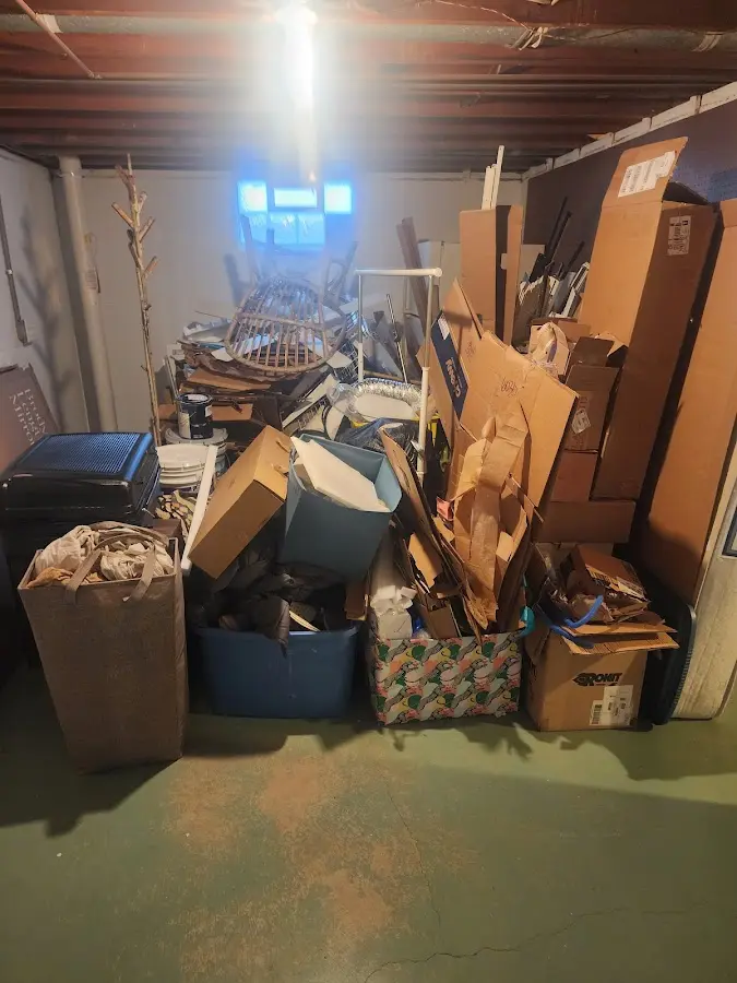 Roll-off dumpster container at job site for Cleanout Dumpster Rental in Sparks